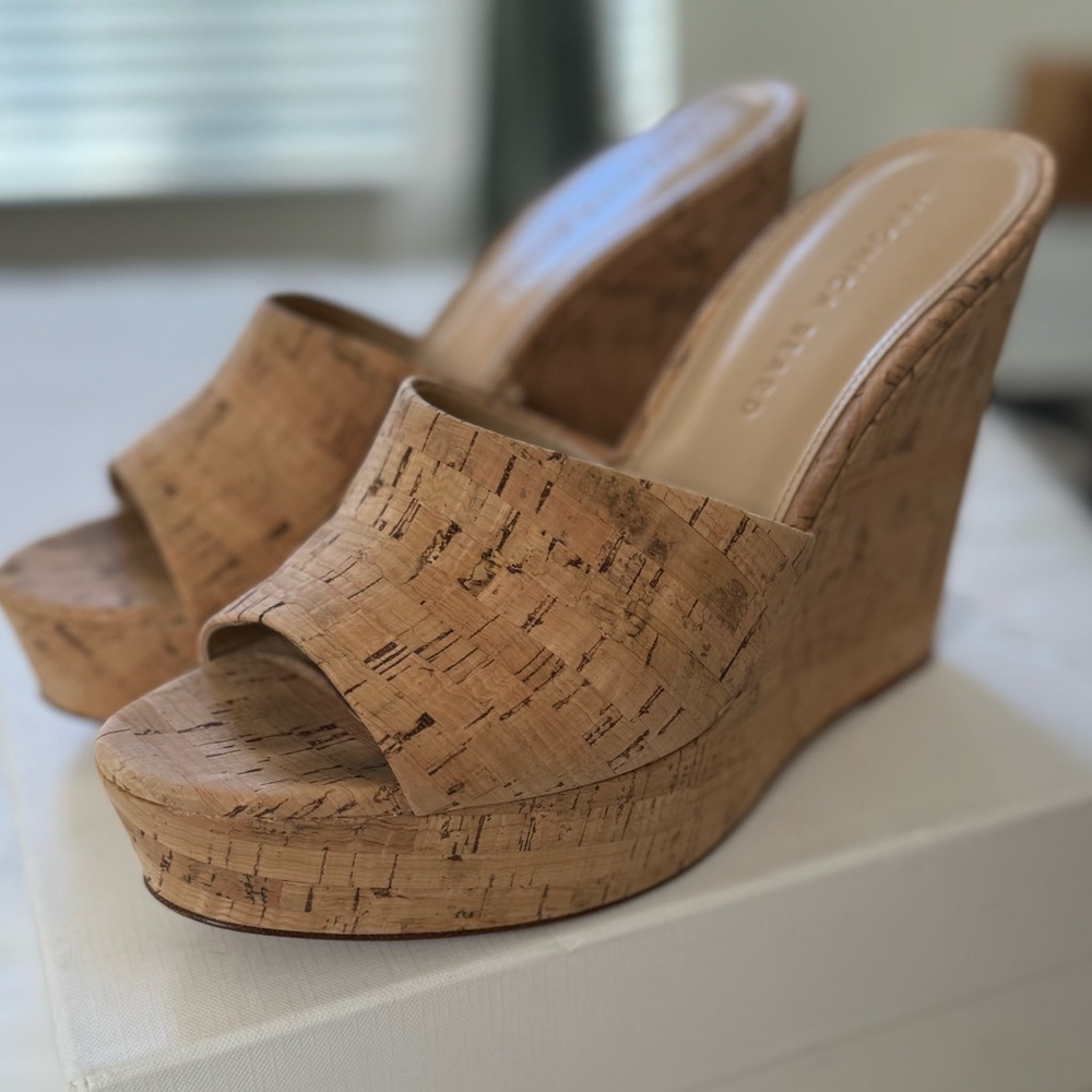 Veronica Beard Dali Cork Wedges - 9M